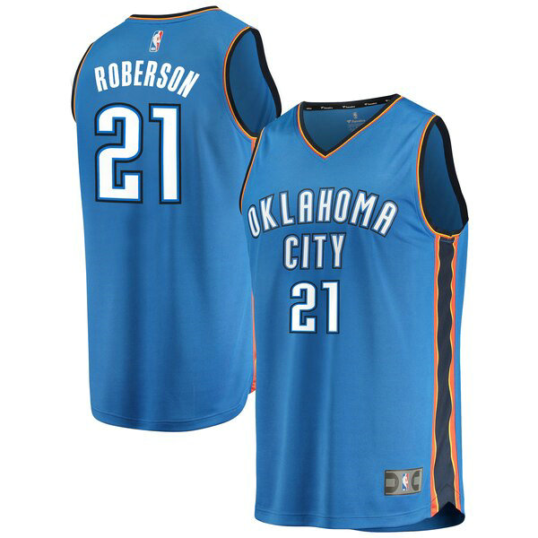 Camiseta Andre Roberson 21 Oklahoma City Thunder Icon Edition Azul Hombre